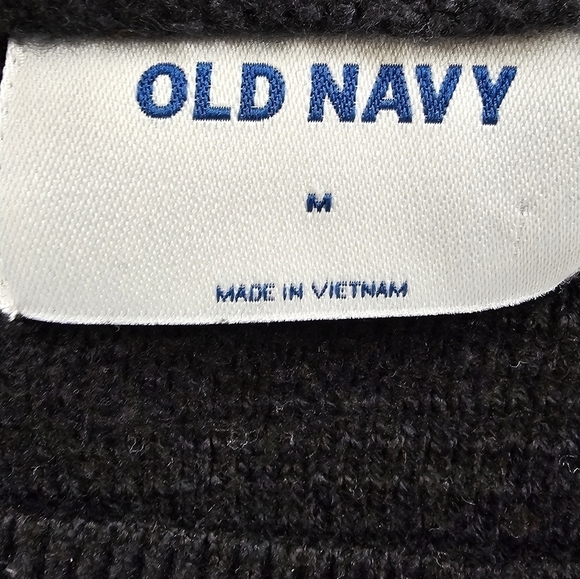 Old Navy Black So Soft Lite Ribbed Crew Neck Long Sleeve Black Sweater Size M - Picture 4 of 9